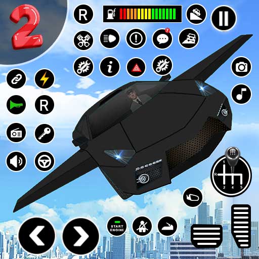 Flying Car Games 3D- Car Games
